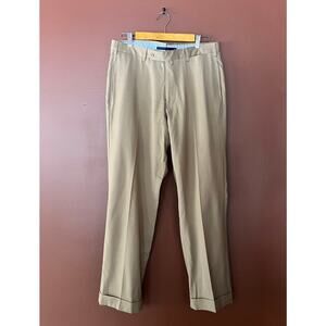 Incotex Slowear Men's Super 100s Wool Dress Pants 34 High Comfort Tan Trousers